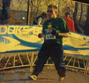 Lance Dingman running in 20212 Run for Hope marathon